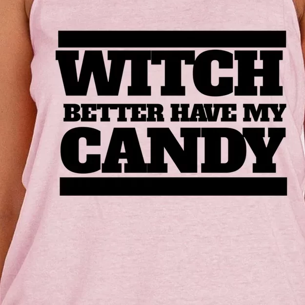 Witch Better Have My Candy Gift Women's Knotted Racerback Tank