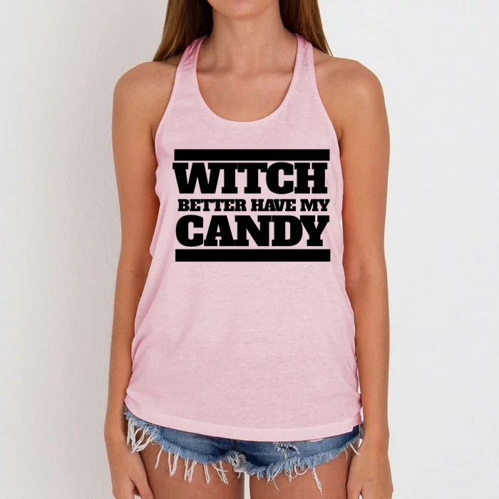 Witch Better Have My Candy Gift Women's Knotted Racerback Tank