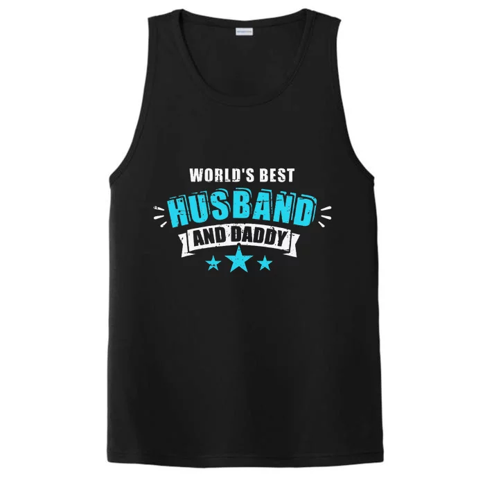 Worlds Best Husband And Dad Gift For Fathers Day Performance Tank