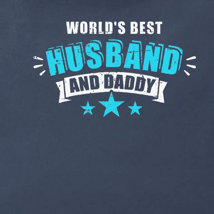 Worlds Best Husband And Dad Gift For Fathers Day Zip Tote Bag