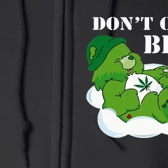 Weed bear herb bear don't care cute bear gift Full Zip Hoodie