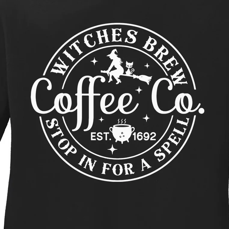 Witches Brew Halloween Funny Witch Spooky Season Ladies Long Sleeve Shirt