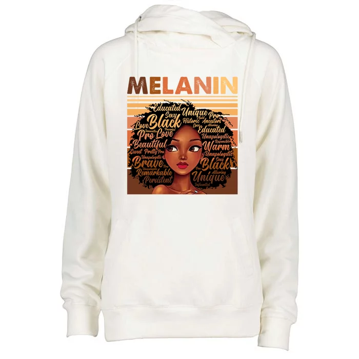 Wo Black History Juneteenth Melanin Birthday Gift Womens Funnel Neck Pullover Hood