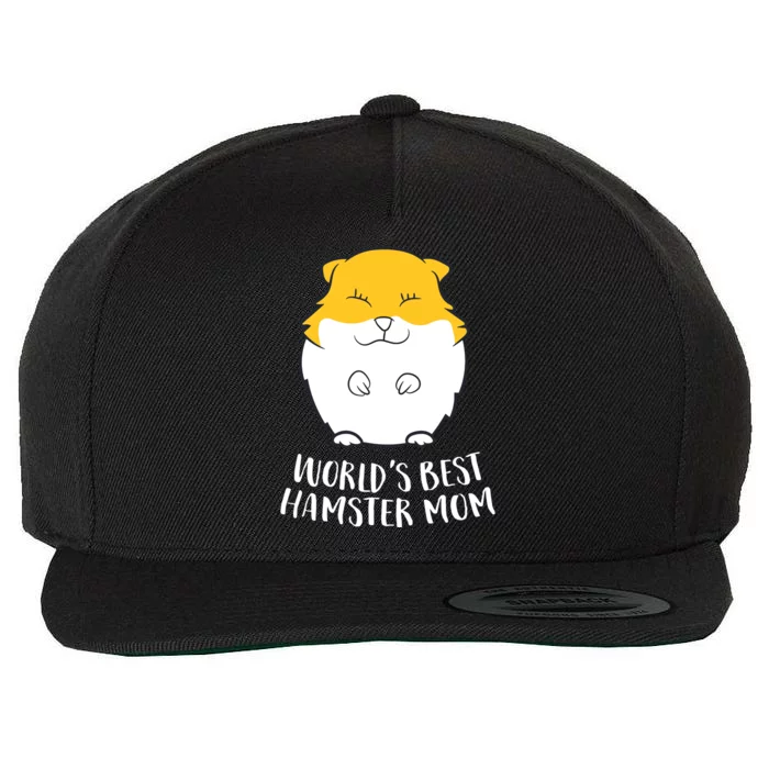 Worlds Best Hamster Mom Funny Hamster Mom Gift Wool Snapback Cap