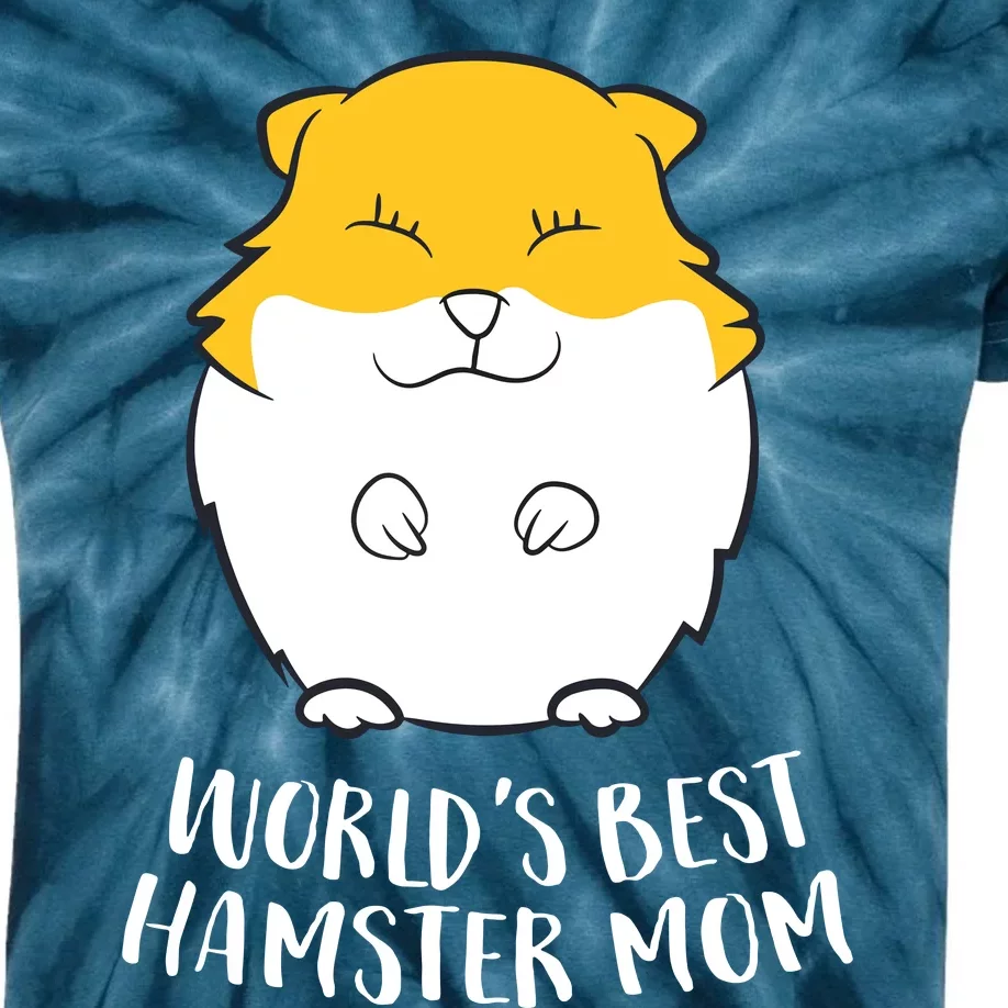 Worlds Best Hamster Mom Funny Hamster Mom Gift Kids Tie-Dye T-Shirt