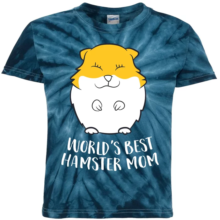 Worlds Best Hamster Mom Funny Hamster Mom Gift Kids Tie-Dye T-Shirt