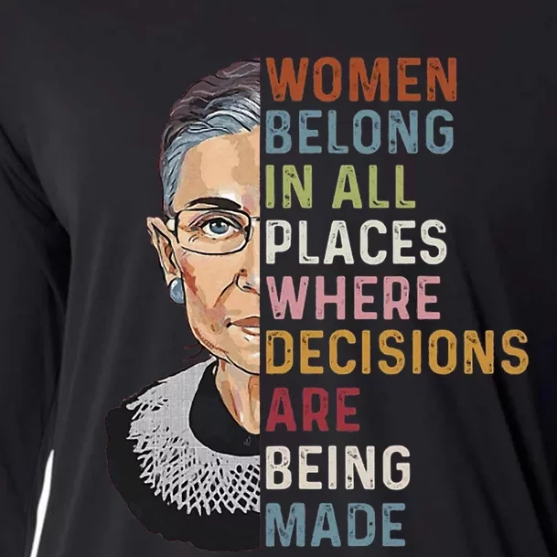 Women Belong In All Places Where Decisions Are Being Made Cooling Performance Long Sleeve Crew