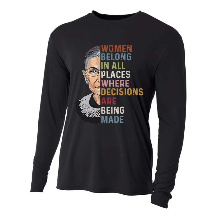 Women Belong In All Places Where Decisions Are Being Made Cooling Performance Long Sleeve Crew