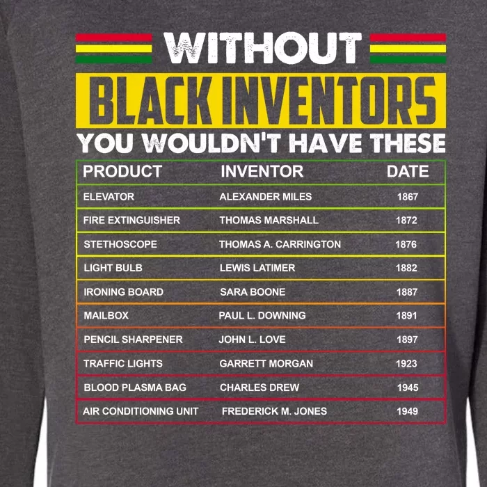 Without Black Inventors You Wouldn't Have These Chart Womens California Wash Sweatshirt