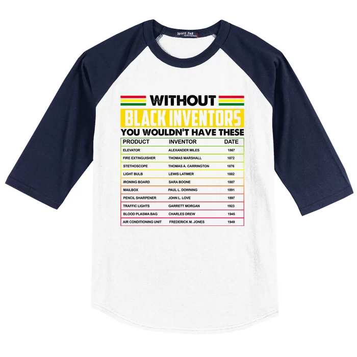 Without Black Inventors You Wouldn't Have These Chart Baseball Sleeve Shirt