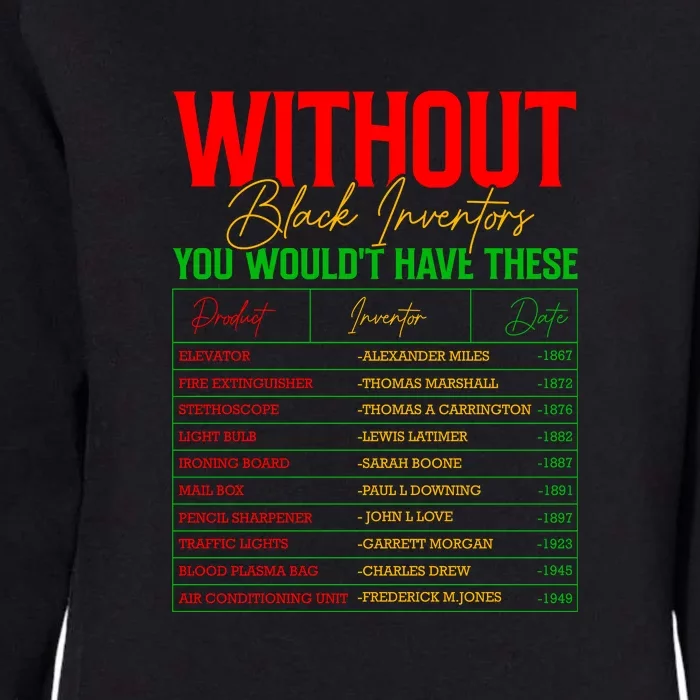 Without Black Invertors Juneteenth Since 1865 Afro America Gift Womens California Wash Sweatshirt