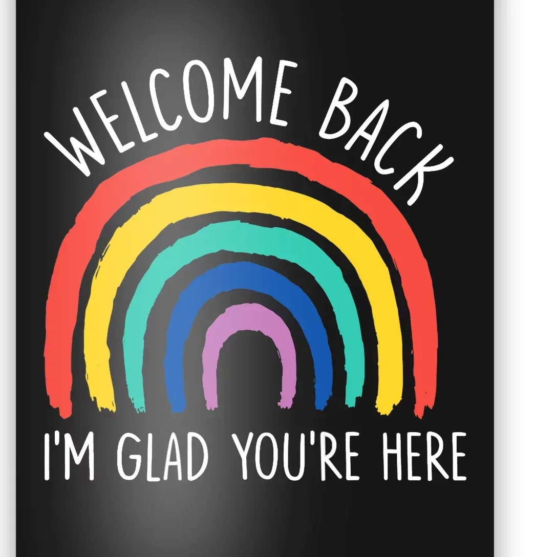 Welcome Back I'm Glad You're Here First Day Of School Poster