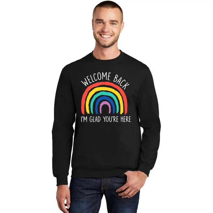 Welcome Back I'm Glad You're Here First Day Of School Tall Sweatshirt