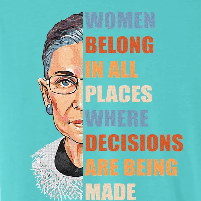 Women Belong In All Place Where Decisions Are Being Made ChromaSoft Performance T-Shirt