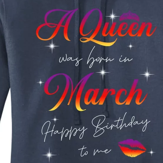 Was Born In March Birthday Gift Pisces Gift Women's Pullover Hoodie