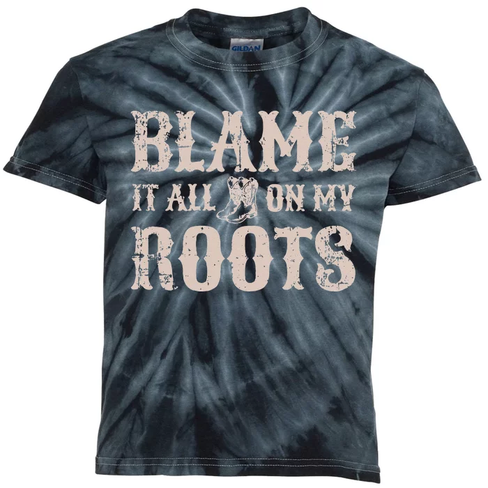 Womens Blame It All On My Roots Texas Southern Womens Kids Tie-Dye T-Shirt