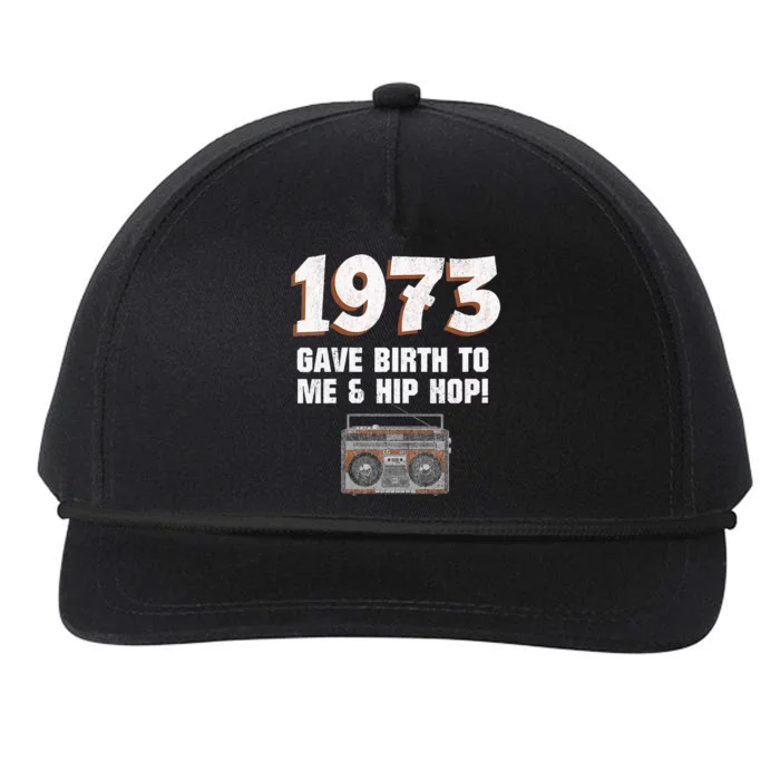 Wos Born In 1973 African American Birthday Snapback Five-Panel Rope Hat