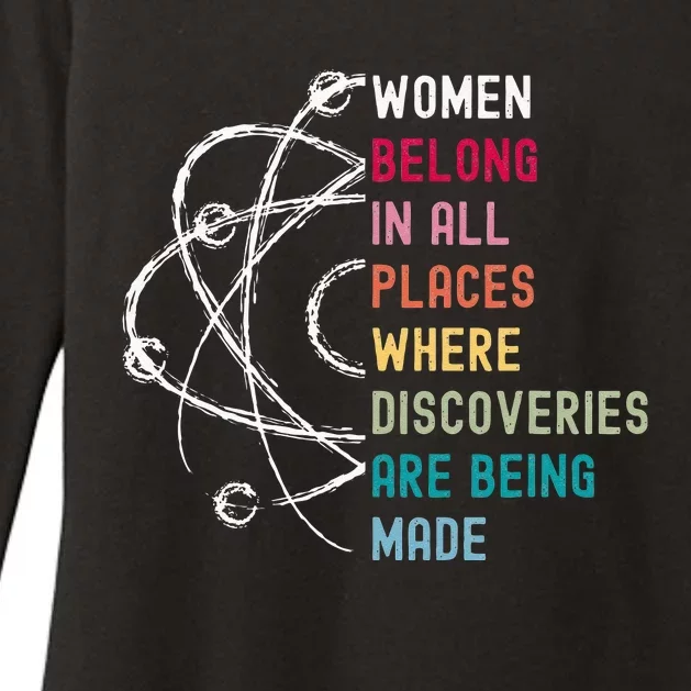 Women Belong In Science Feminist And STEM Empowerment Womens CVC Long Sleeve Shirt