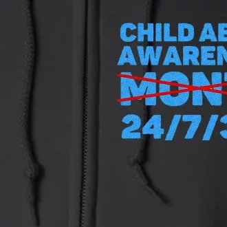 Wear Blue In April Child Abuse Prevention Awareness 247365 Full Zip Hoodie