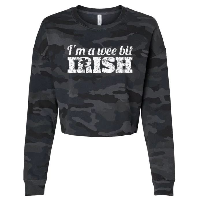 Wee Bit Irish Funny Irish Heritage St Paddys Cropped Pullover Crew