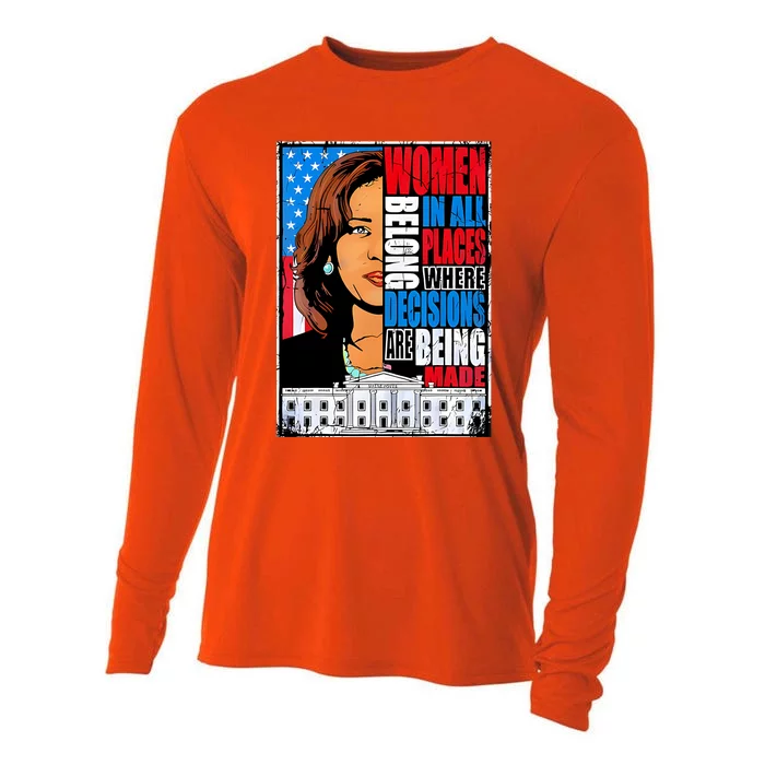 Women Belong In All Places Where Decisions Are Made Cooling Performance Long Sleeve Crew