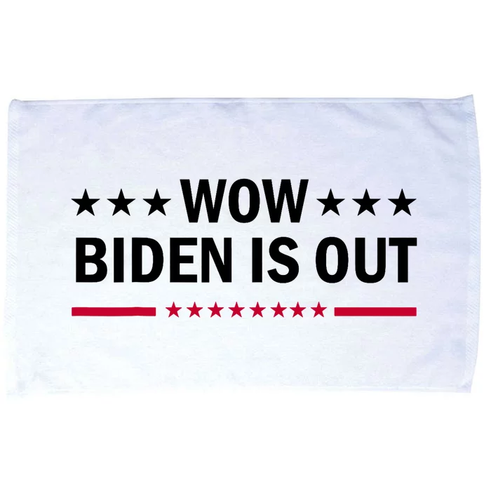 Wow Biden Is Out Of Race Trump Us Election 2024 Microfiber Hand Towel