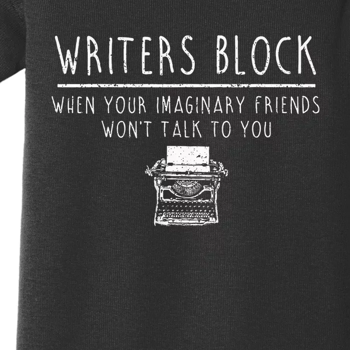 Writers Block Imaginary Friend Writing Writer Author Baby Bodysuit