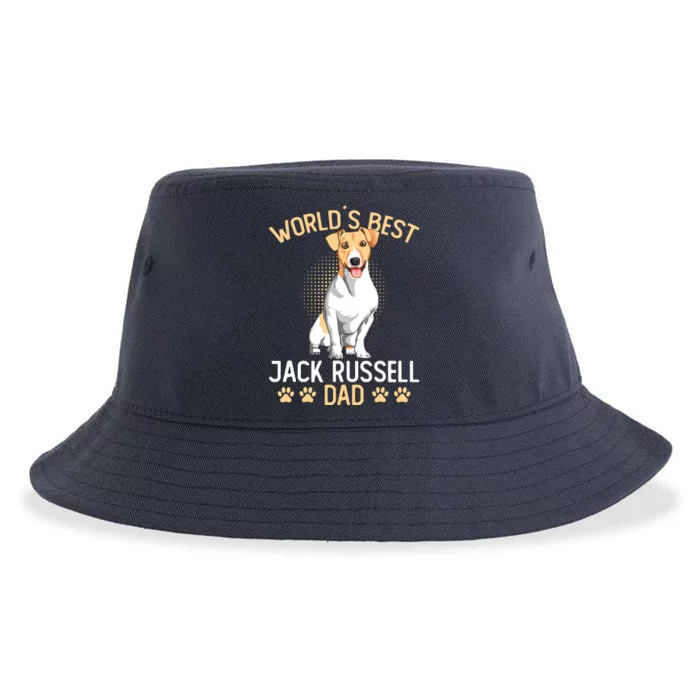 Worlds Best Jack Russell Terrier Dad Dog Owner Funny Men Sustainable Bucket Hat