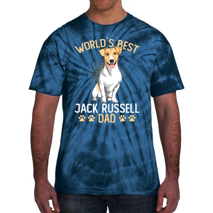 Worlds Best Jack Russell Terrier Dad Dog Owner Funny Men Tie-Dye T-Shirt