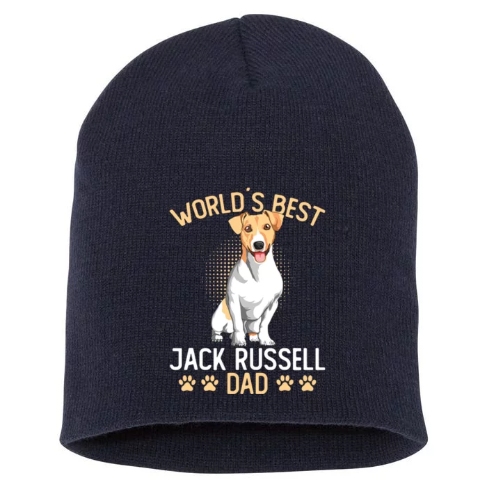 Worlds Best Jack Russell Terrier Dad Dog Owner Funny Men Short Acrylic Beanie