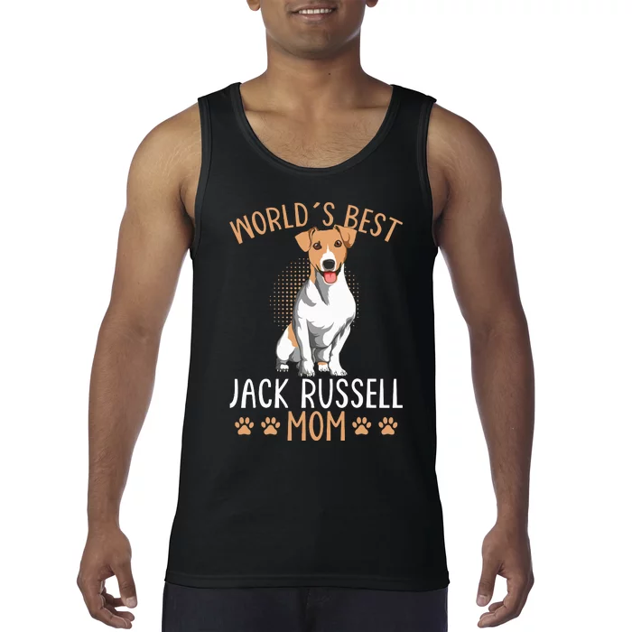 Worlds Best Jack Russell Terrier Mom Dog Mama Funny Women Tank Top