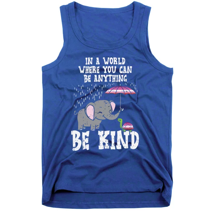 World Be Kind Elephant Lesbian Turtle Butch Pride Lgbt Gift Tank Top