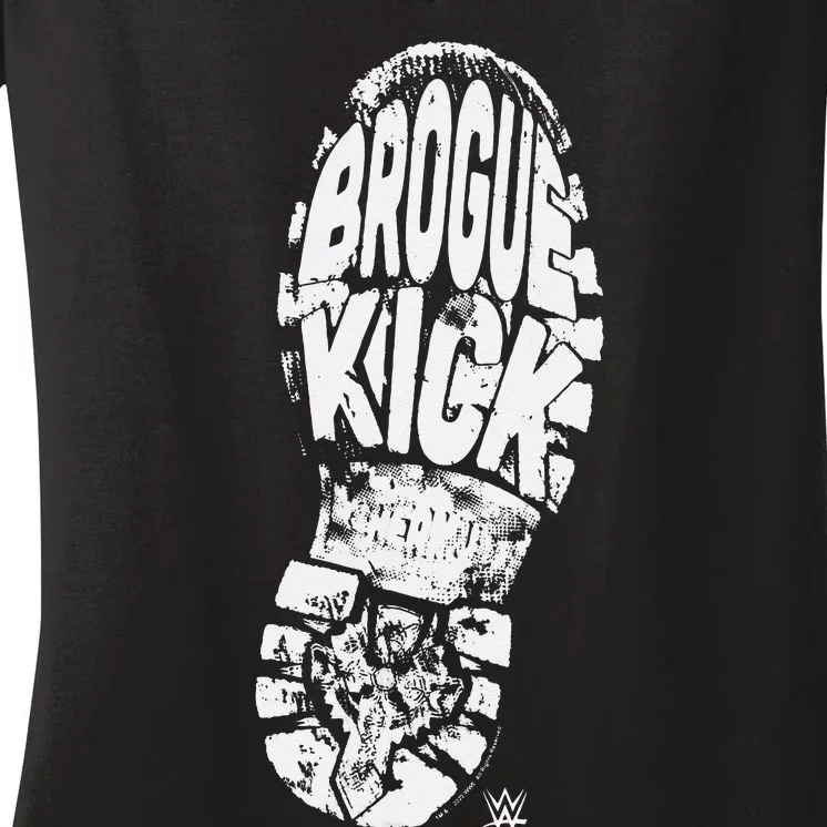 WWE Brogue Kick Sheamus Irish Finisher Shoe Sole Logo Women's V-Neck T-Shirt