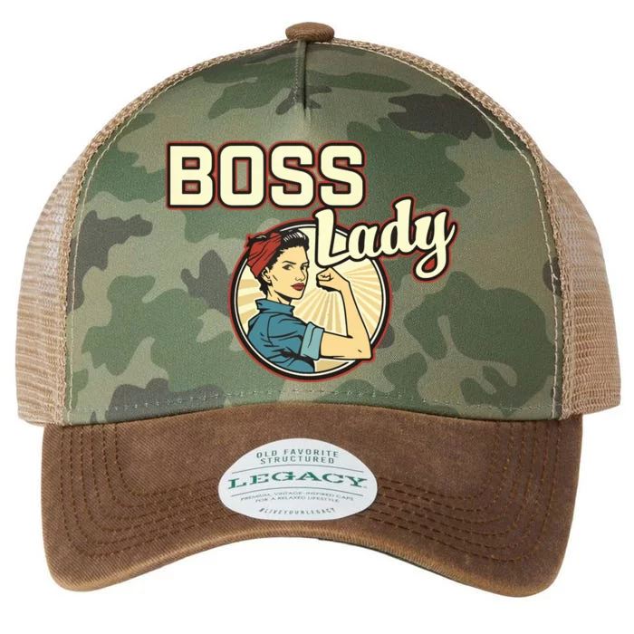 Woman Boss Lady Bosses Day Funny Appreciation Gift Mom Wife Legacy Tie Dye Trucker Hat