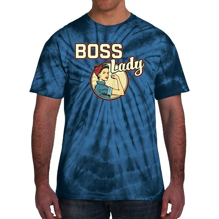 Woman Boss Lady Bosses Day Funny Appreciation Gift Mom Wife Tie-Dye T-Shirt