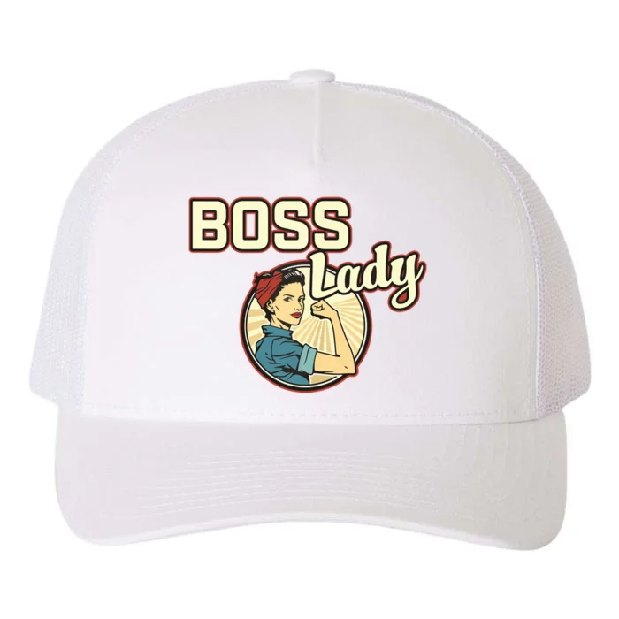 Woman Boss Lady Bosses Day Funny Appreciation Gift Mom Wife Yupoong Adult 5-Panel Trucker Hat