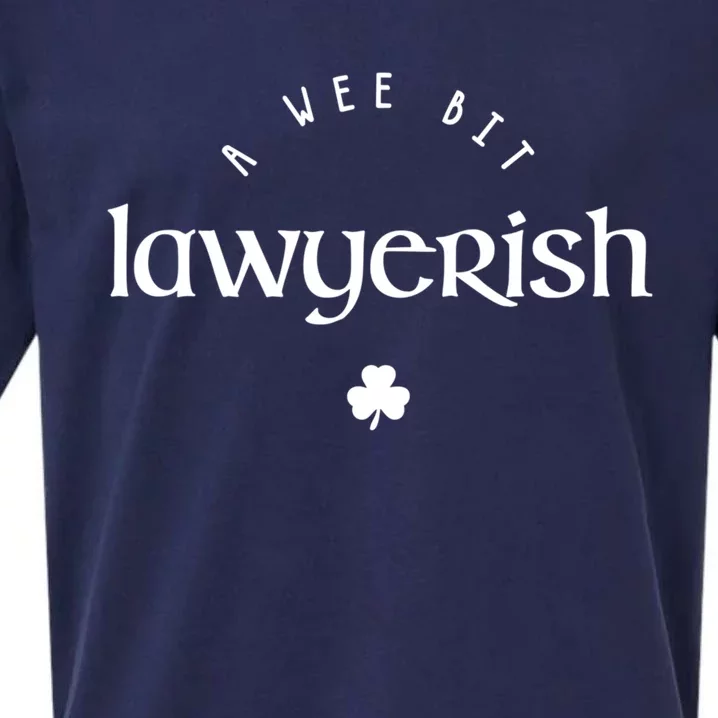 Wee Bit Lawyerish St Patricks Day Funny Lawyer Irish Gift Sueded Cloud Jersey T-Shirt