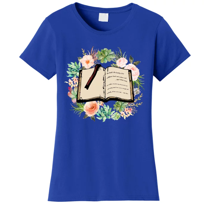 Wildflowers Book Lover Bookish Bookworm Cute Gift Women's T-Shirt