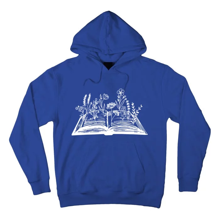 Wildflower Book Lover Funny Book Reader Book Day Cute Gift Tall Hoodie