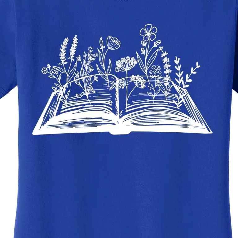 Wildflower Book Lover Funny Book Reader Book Day Cute Gift Women's T-Shirt