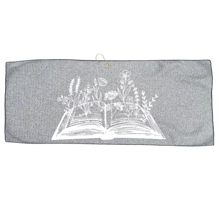 Wildflower Book Lover Funny Book Reader Book Day Cute Gift Large Microfiber Waffle Golf Towel