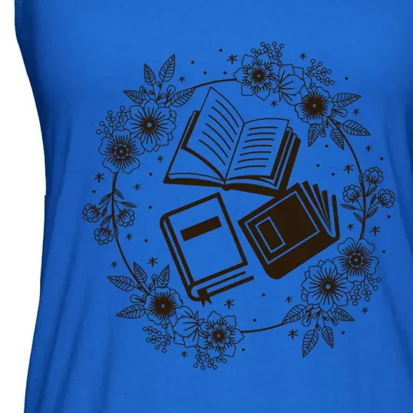 Wildflowers Book Lover Bookish Bookworm Cool Gift Ladies Essential Flowy Tank