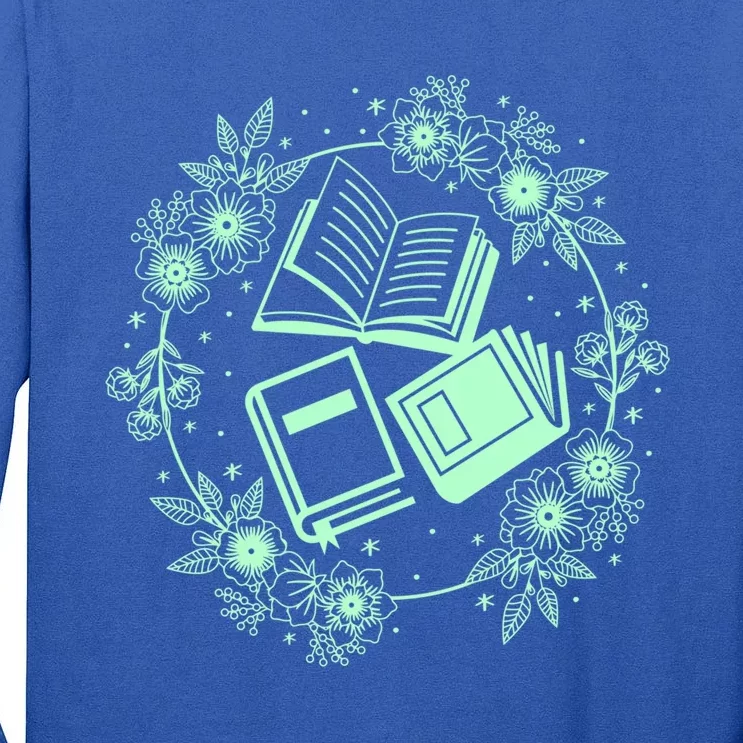 Wildflowers Book Lover Bookish Bookworm Gift Tall Long Sleeve T-Shirt