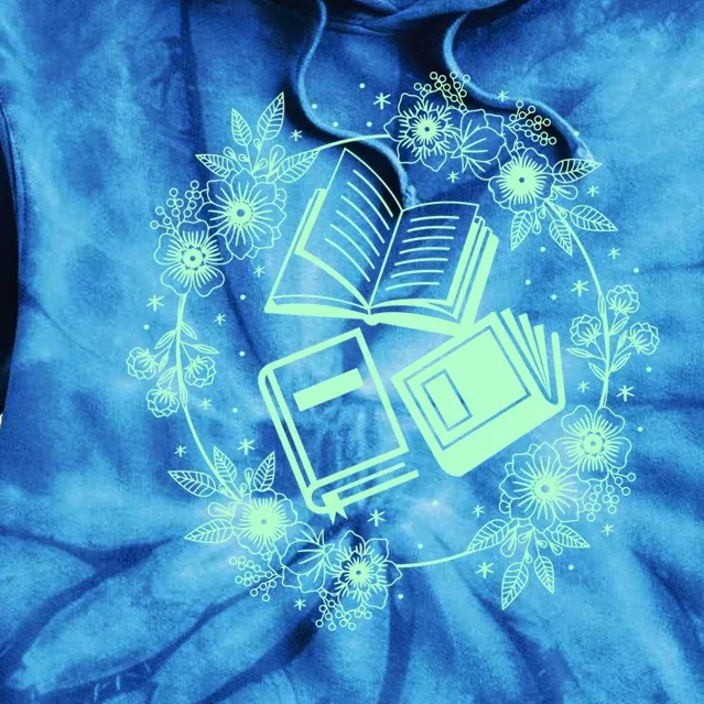 Wildflowers Book Lover Bookish Bookworm Gift Tie Dye Hoodie