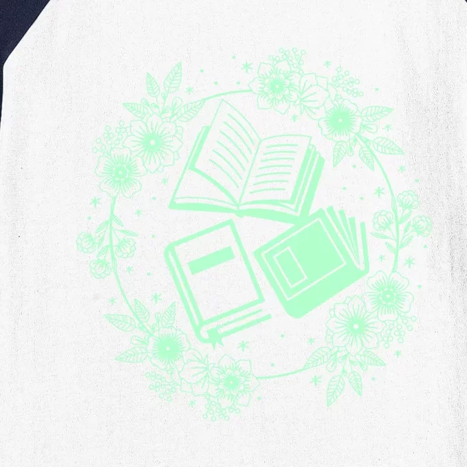 Wildflowers Book Lover Bookish Bookworm Gift Baseball Sleeve Shirt