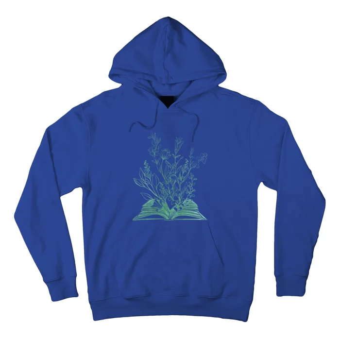 Wildflower Book Lover Gift Hoodie