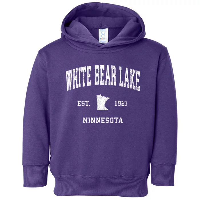 White Bear Lake Minnesota Mn Vintage Athletic Sports Toddler Hoodie