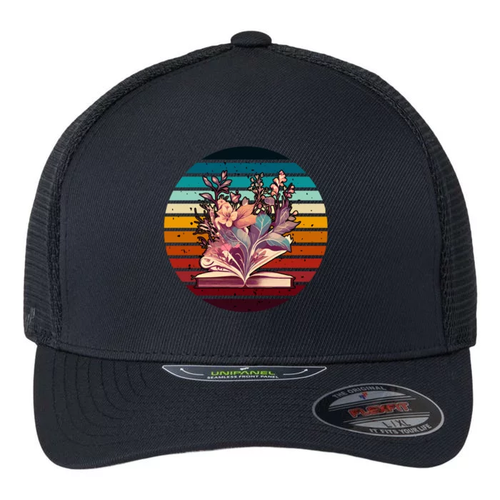 Wildflower Book Lovers For Summer Reading Booktrovert Gift Flexfit Unipanel Trucker Cap