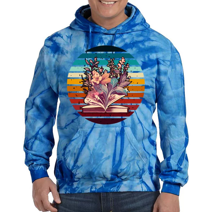 Wildflower Book Lovers For Summer Reading Booktrovert Gift Tie Dye Hoodie