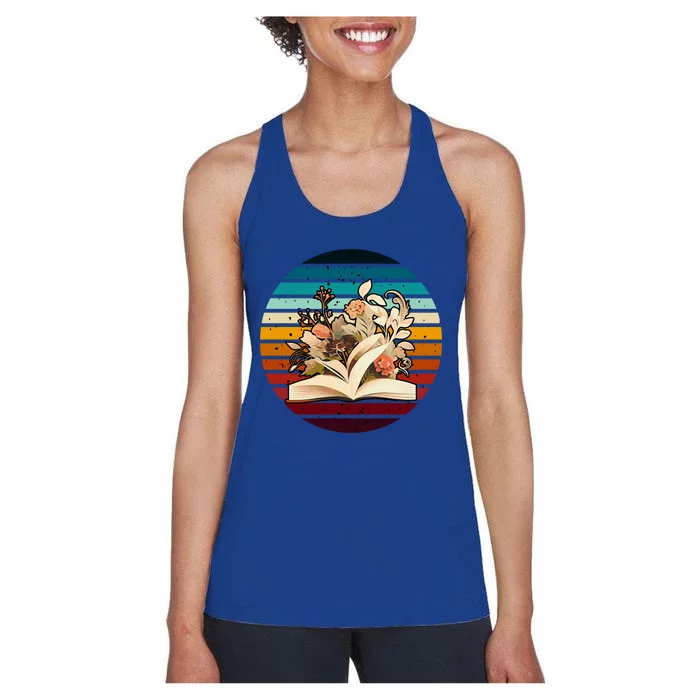 Wildflower Book Lovers For Summer Reading Booktrovert Great Gift Women's Racerback Tank